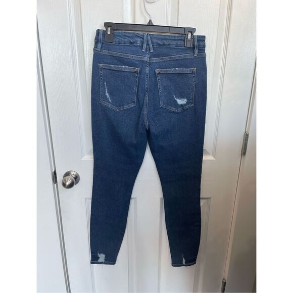 NWT Good American Women's Good High Rise Curve Ripped Jeans Size 14 - Picture 2 of 7